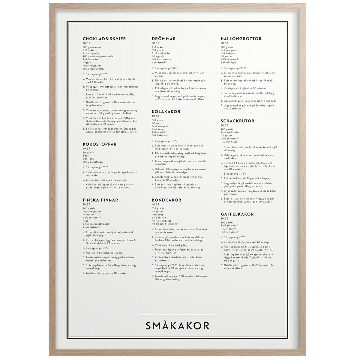  Småkakor Poster 30x40 Cm