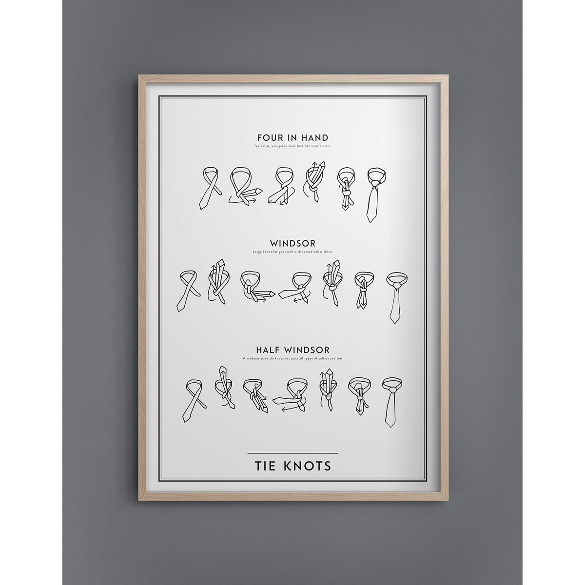  Tie Knots Poster, 30x40 Cm