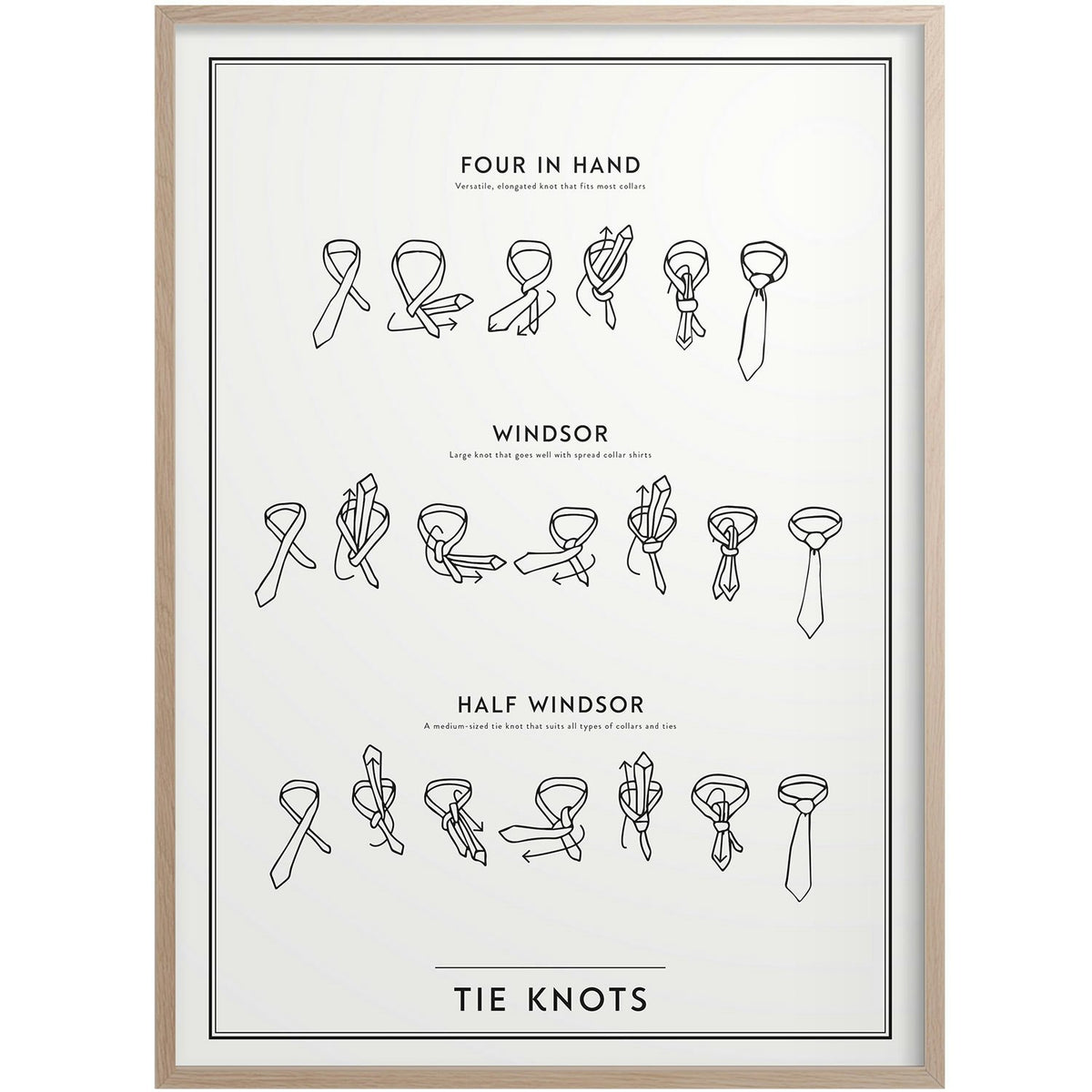 Tie Knots Poster, 30x40 Cm