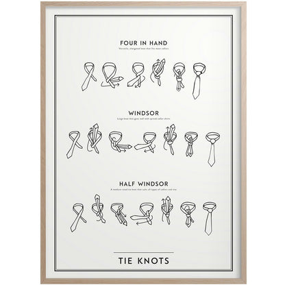  Tie Knots Poster, 30x40 Cm