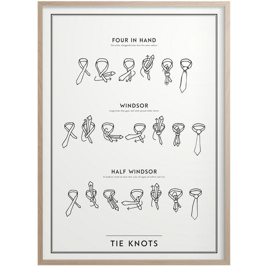  Tie Knots Poster, 30x40 Cm