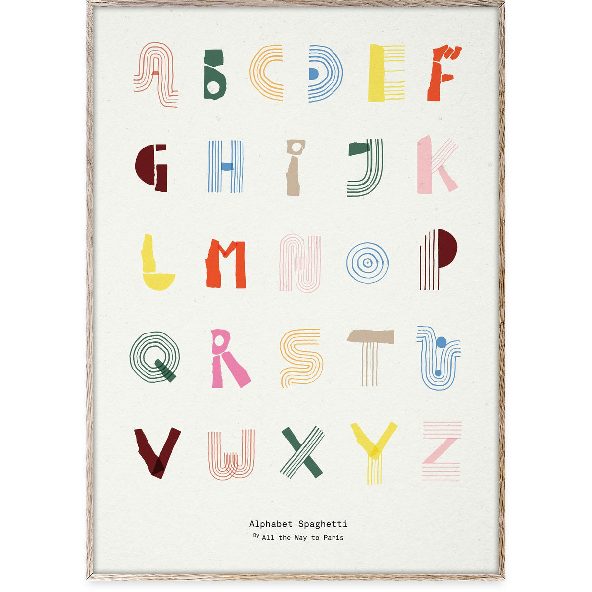  Alphabet Spaghetti Eng Poster, 50x70 Cm