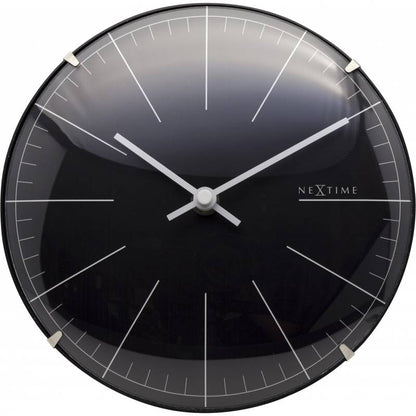 NeXtime Big Stripe Mini Dome Wall Clock, Black