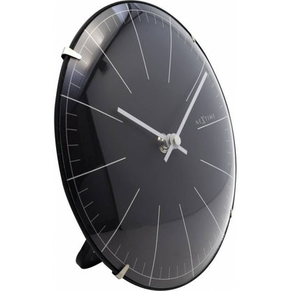 NeXtime Big Stripe Mini Dome Wall Clock, Black