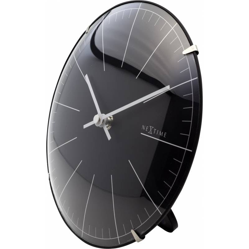 NeXtime Big Stripe Mini Dome Wall Clock, Black