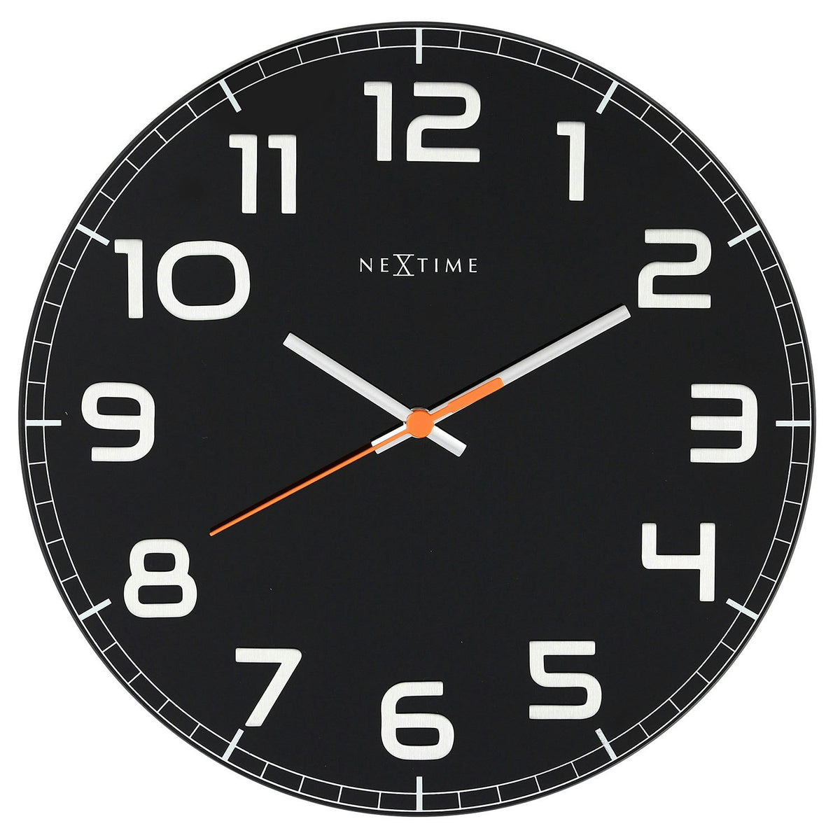 NeXtime Classy Round Wanduhr Ø30cm, Schwarz
