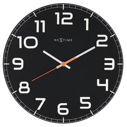 NeXtime Classy Round Wanduhr Ø30cm, Schwarz