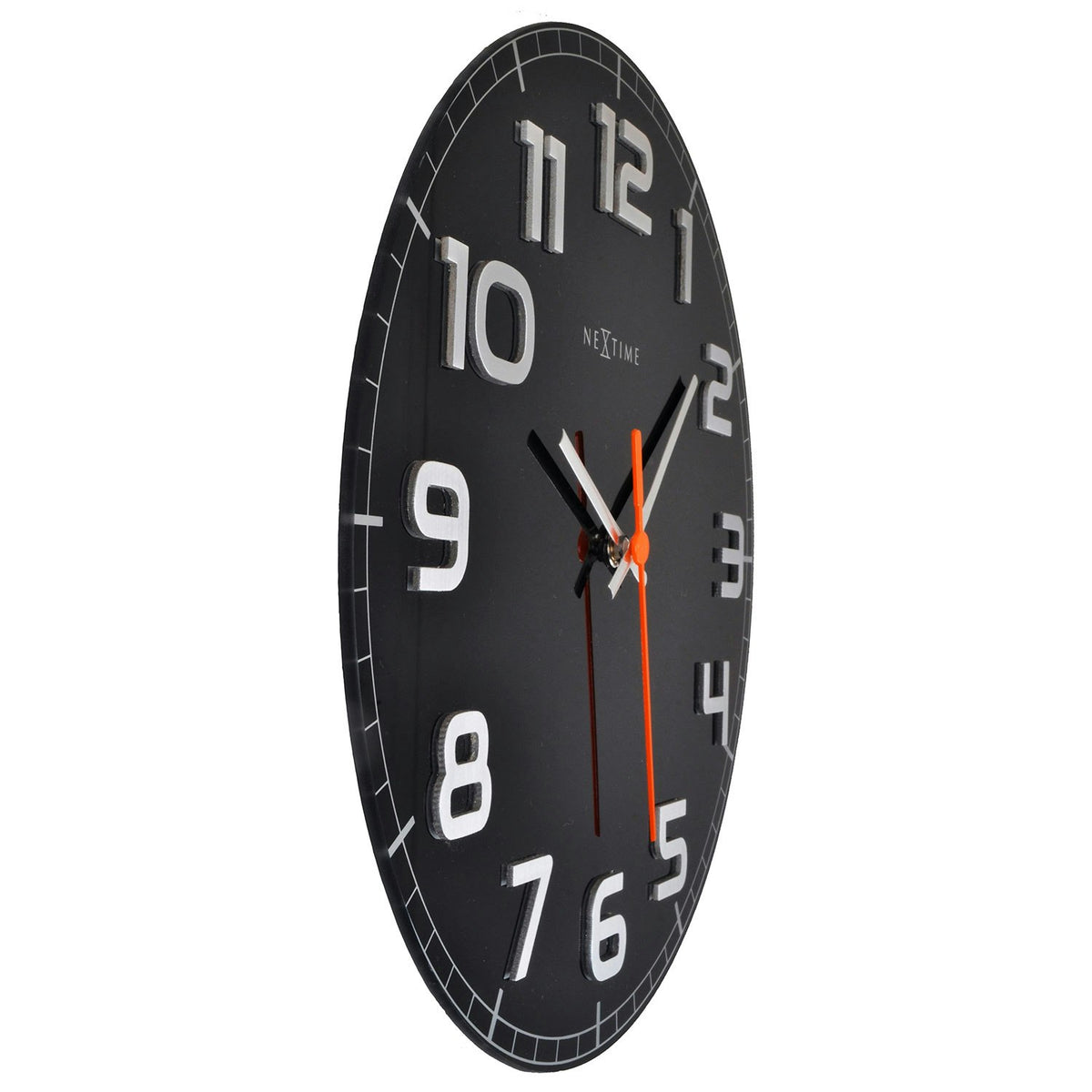 NeXtime Classy Round Wanduhr Ø30cm, Schwarz