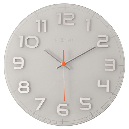 NeXtime Classy Round Wanduhr Ø30cm, Weiss