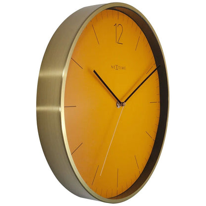 NeXtime Essential Gold Wanduhr 34 Cm, Gelb