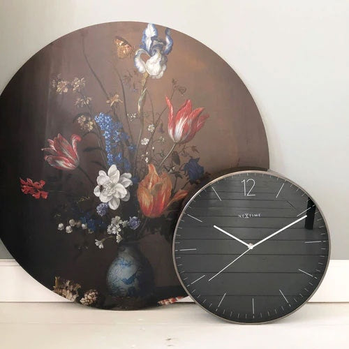 NeXtime Essential Graphite XXL Wanduhr 40 Cm