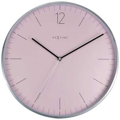 NeXtime Essential Silver Wanduhr 34 Cm, Rosa