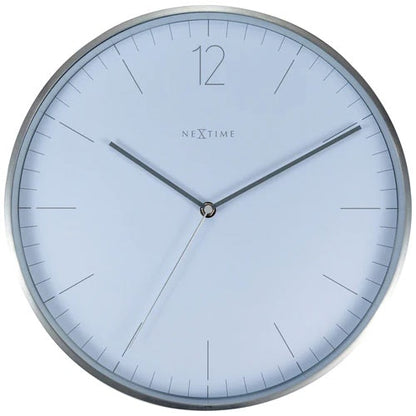 NeXtime Essential Silver Wanduhr 34 Cm, Weiß