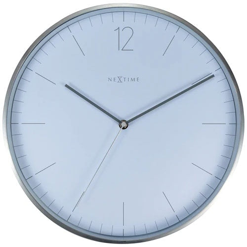 NeXtime Essential Silver Wanduhr 34 Cm, Weiß