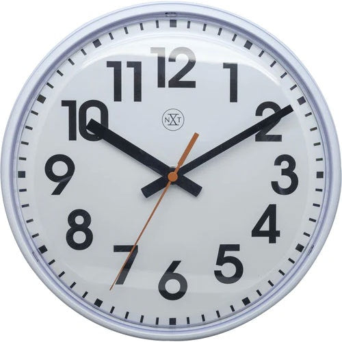 NeXtime Peter Wanduhr 26 Cm, Weiß
