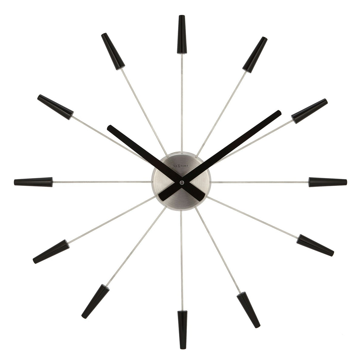 NeXtime Plug Inn Wanduhr Ø59cm, Schwarz