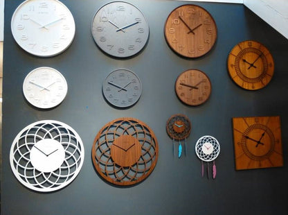 NeXtime Wood Wood Wall Clock Medium, Brown