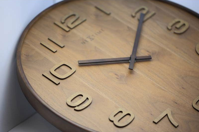 NeXtime Wood Wood Wall Clock Medium, Brown