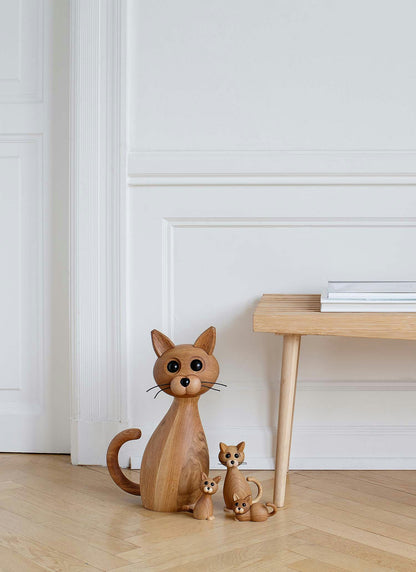 Spring Copenhagen Faith Cat Holzfigur 9.5 Cm