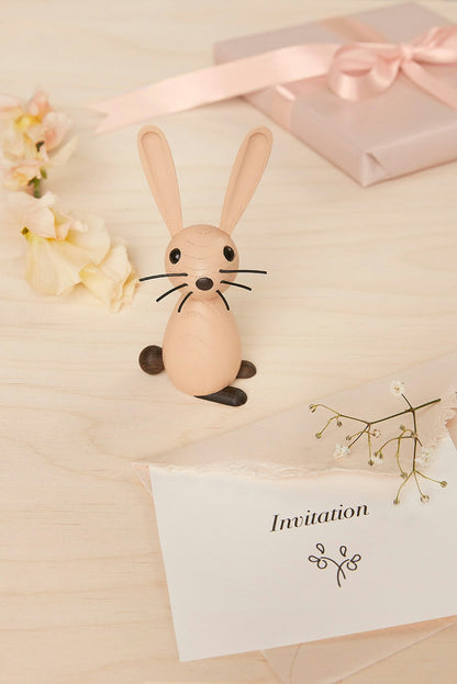 Spring Copenhagen Mini Jumper Hare Holzfigur 11 Cm, Light Pink